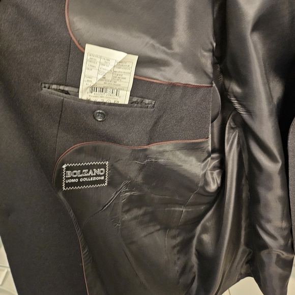 Navy Blue Blazer Bolzano Uomo Collezione Italian Sport Coat 48R - Picture 4 of 12